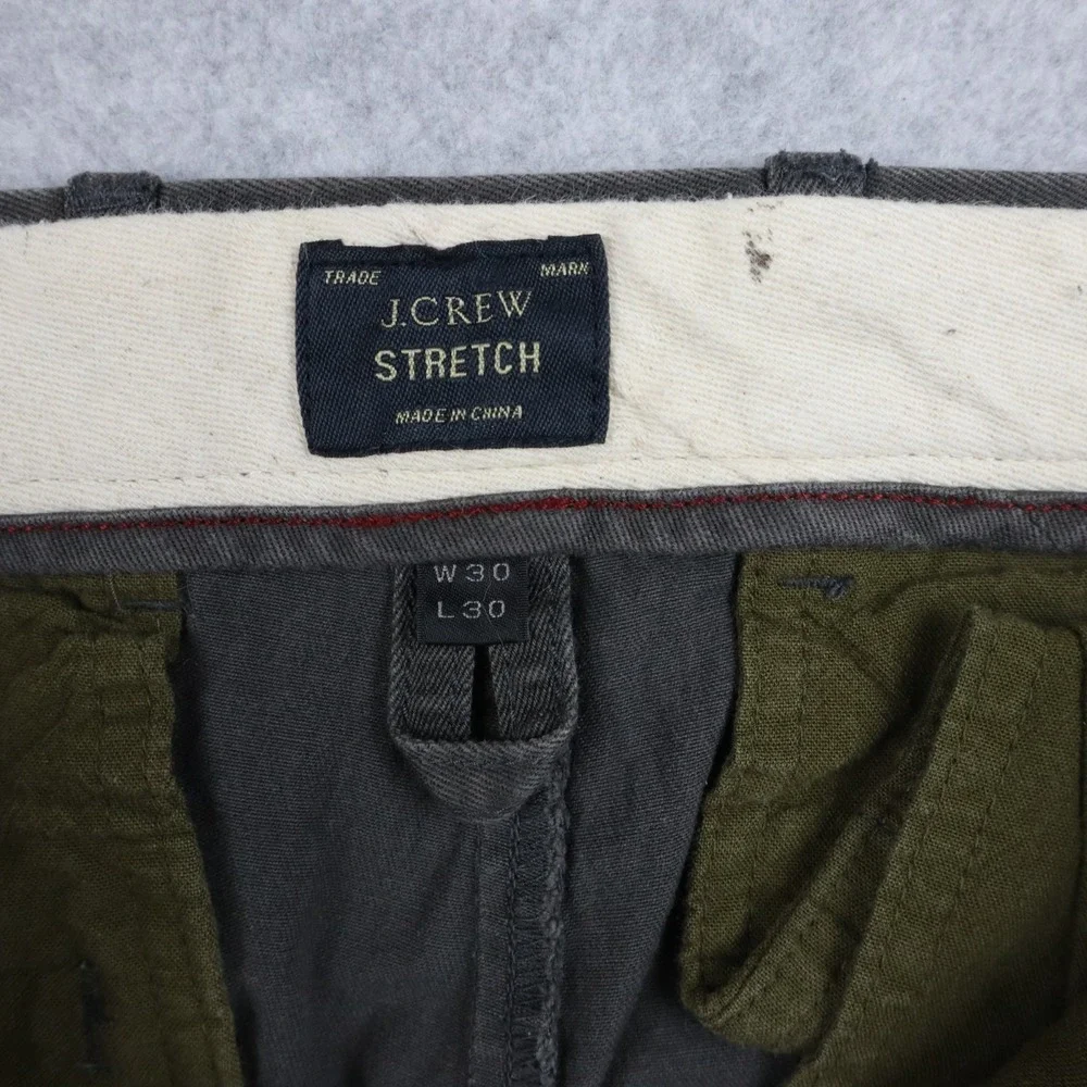 J Crew Pants Mens 30x30 484 Slim Fit Stretch Chino Casual  Flat Front Dark Brown
